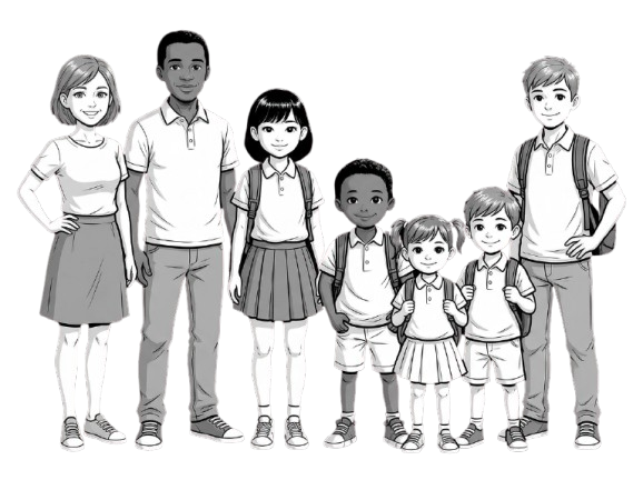 Una familia aprendiendo español