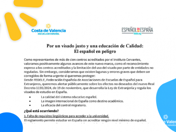 Carta abierta sobre los visados en el sector ELE